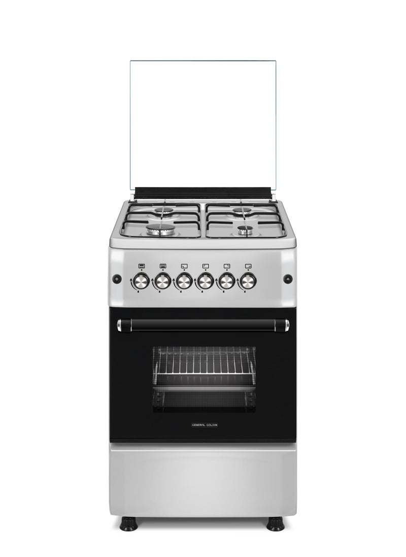 GL General General GL 50x55cm 4 Burner Gas Cooking Ranger, Total Safety, Oven Grill, Up& down Heating, Auto Burner, Inside Oven Light, Timer, High Quality  - Image 1