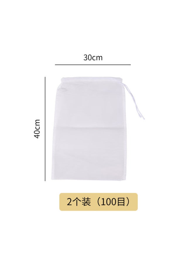 Bai Jie Baijie Kitchen Soy Milk Strainer, Gauze Filter Bag, Fine Mesh Chinese Herbal Medicine Filter, Household Filling Squeegee, 2 Pieces 30*40cm, 100 Mesh  - Image 2