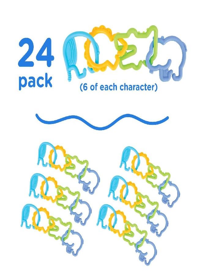 Nuby Nuby Animal Click Links Teether Toy- 24-Piece Set - 3+ Months  - Image 2