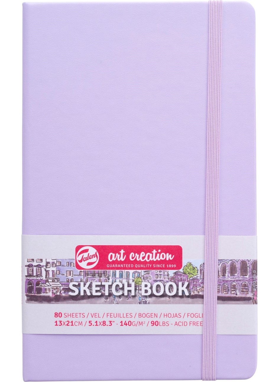 Talens Art Creation Pastel Violet Cover Sketch Book 140 Grams 13 x 21 cm 80 Sheets  - Image 1
