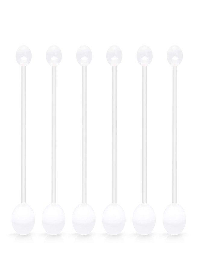 Hoeudjo 14G 1 1/2 Inch CZ Sports Pregnancy Maternity Flexible Bioplast Long Belly Button Rings Navel Retainer Body Piercing Set of 6 Clear - Image 3