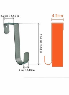 KASTWAVE Nail Free Hook Behind The Door, Over Cabinet Hook, Packs Of 6 Colorful Durable Metal Over Door Hooks For Cabinet And Closet Single Over Door Hooks Fits For Door Widths Up To 4.2 CM  - Image 4