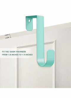 KASTWAVE Nail Free Hook Behind The Door, Over Cabinet Hook, Packs Of 6 Colorful Durable Metal Over Door Hooks For Cabinet And Closet Single Over Door Hooks Fits For Door Widths Up To 4.2 CM  - Image 3