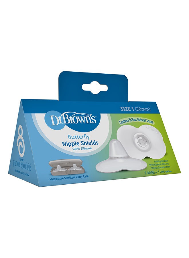 Dr. Brown’s Nipple Shield, 2-Pack with Sterilizer Case, Size 1 (20 mm) - Image 3
