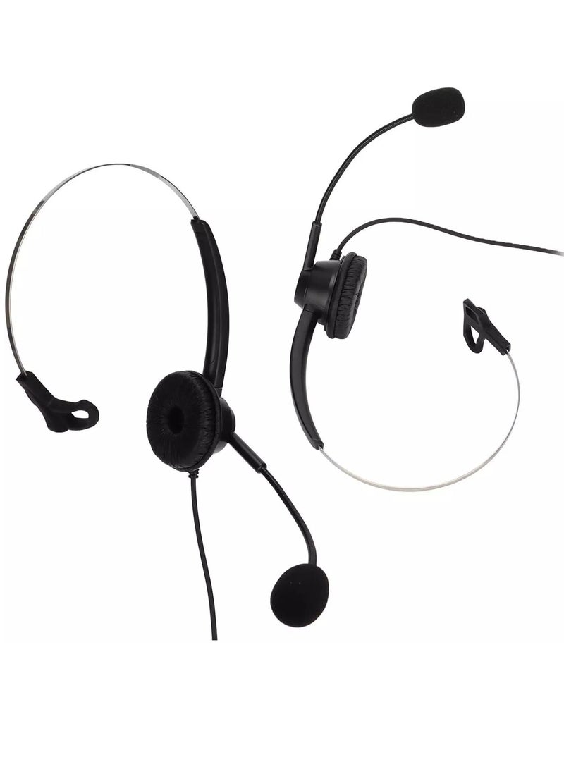 سماعة رأس SXGOTY T200 USB مزودة بميكروفون وخاصية إلغاء الضوضاء، خفيفة الوزن للغاية (أحادية) - Image 3