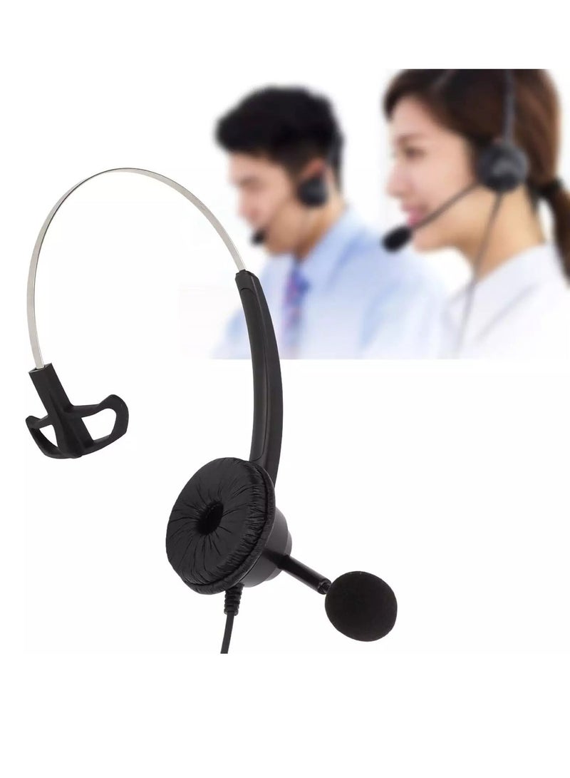 سماعة رأس SXGOTY T200 USB مزودة بميكروفون وخاصية إلغاء الضوضاء، خفيفة الوزن للغاية (أحادية) - Image 1