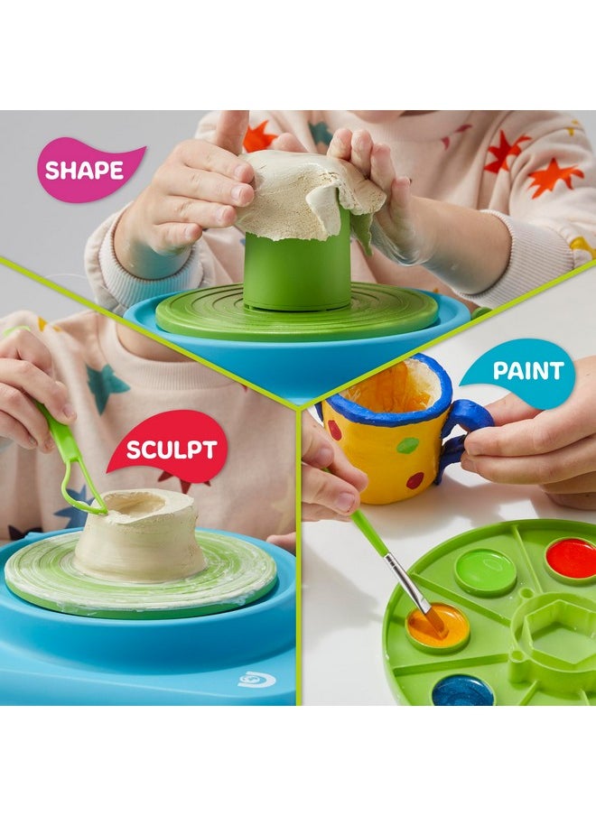 Discovery Kids - Discovery™ Pottery Studio Motorized Clay Art Station - Complete Set With Pottery Wheel, 3 Molds, Tools, Paints, & Air-Dry Clay For Kids| Arts And Crafts Toy For Boys Girls| Art Supplies Activity Kit - Image 1