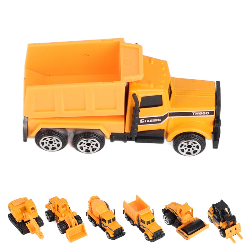 6pcs/set 1:64 Scale Alloy & Plastic Engineering Car Truck Toy Mini Vehicle Model Kids Gift - Image 3