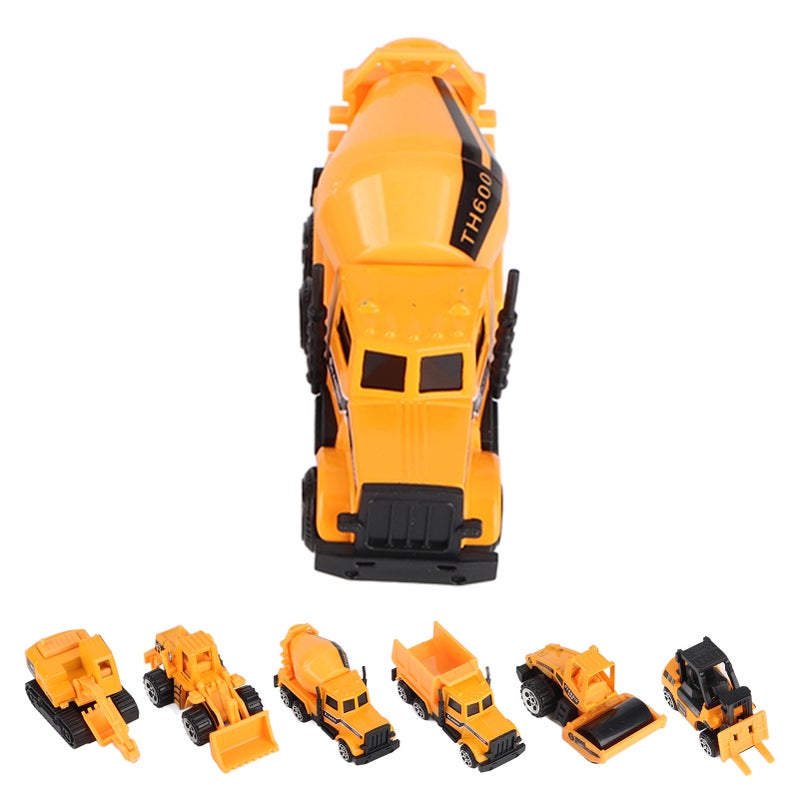 6pcs/set 1:64 Scale Alloy & Plastic Engineering Car Truck Toy Mini Vehicle Model Kids Gift - Image 4
