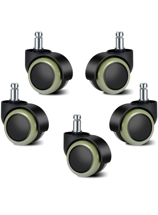 CMGTYYD Office Chair Caster Wheels Replacement, Universal Desk Gaming Chair Casters, Furniture Casters for Carpet and Hardwood Floors, Set of 5 - Image 1