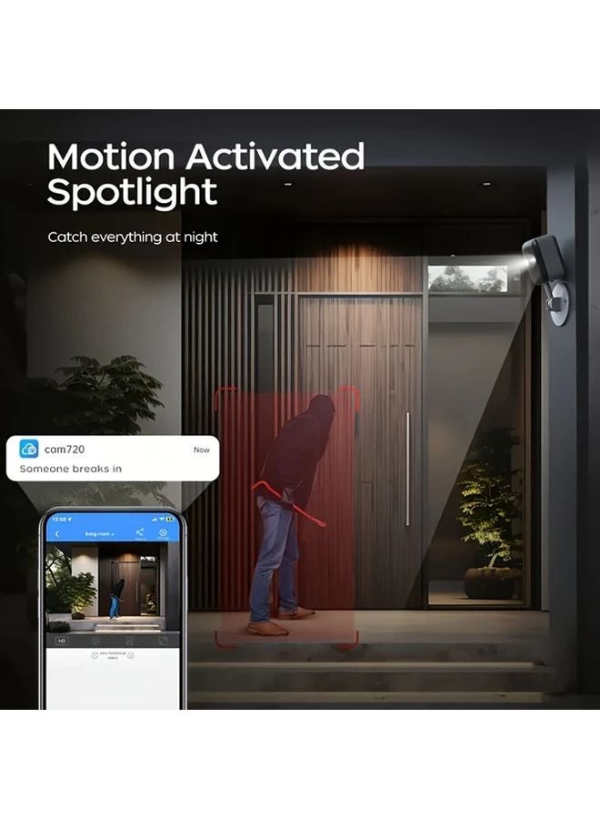 1080P Outdoor WiFi Camera Motion Detection Night Vision 2 Way Audio 360 View QAZ Color - Image 5