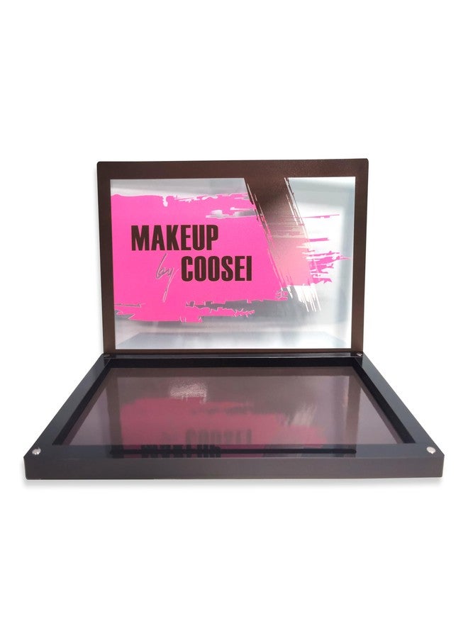 Coosei Limited Edition Magnetic Makeup Palette empty, Clear Acrylic, 9.7x5.5x0.47 inches, Empty Palette for Eyeshadow, Lipstick, Blush with 20 Magnetic attraction Stickers +10pcs empty stainess pans - Image 4