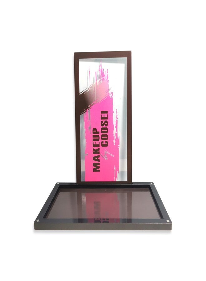 Coosei Limited Edition Magnetic Makeup Palette empty, Clear Acrylic, 9.7x5.5x0.47 inches, Empty Palette for Eyeshadow, Lipstick, Blush with 20 Magnetic attraction Stickers +10pcs empty stainess pans - Image 1
