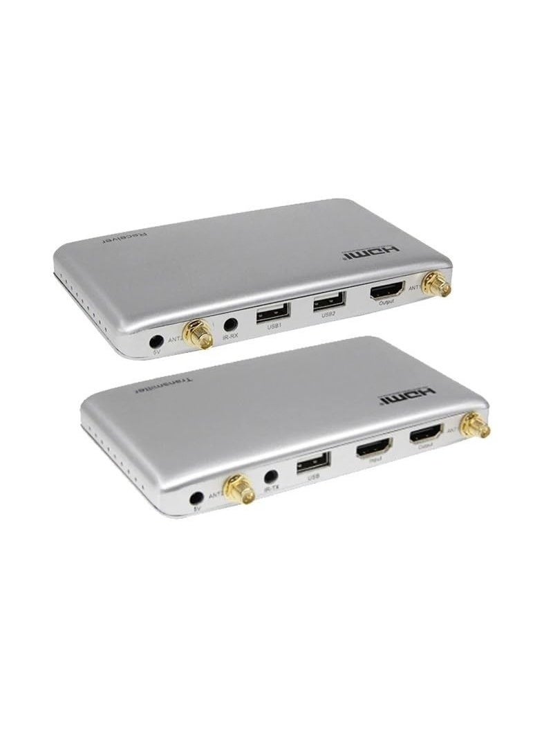 موسع HDMI KVM لاسلكي 1080p 200 متر – محول فيديو عالي السرعة بدقة Full HD مع نطاق 2.4G/5G لنقل الصورة من الكاميرا أو الكمبيوتر إلى التلفاز أو الشاشة - Image 3