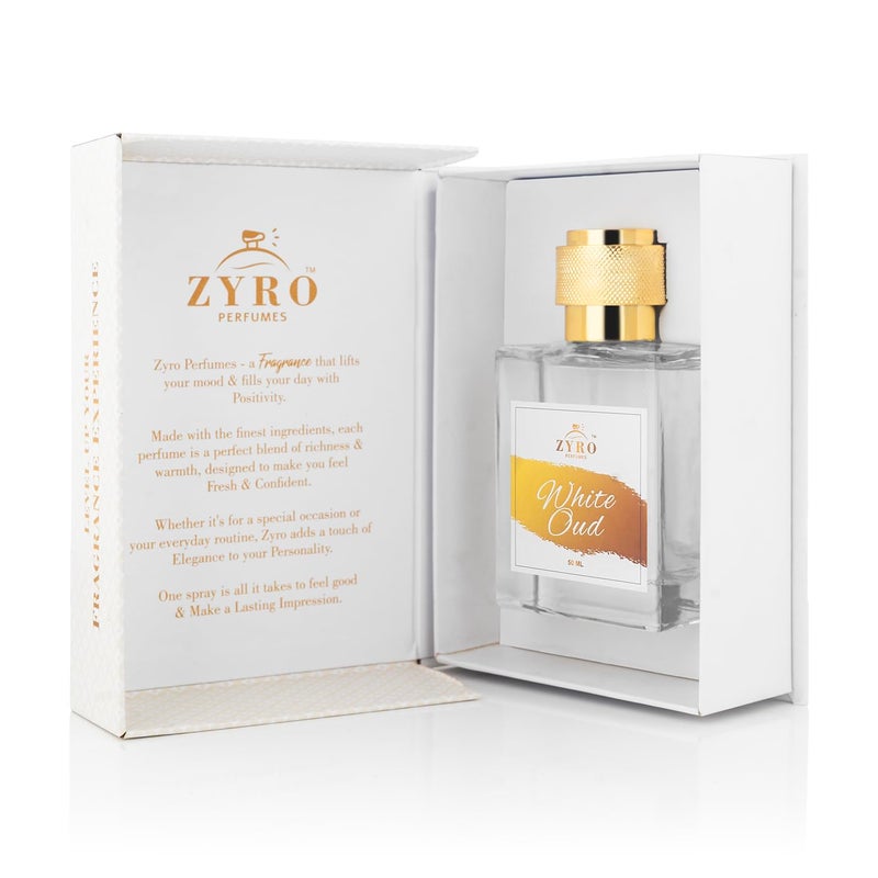 ZYRO ZYRO White Oud Extrait de Parfum Long Lasting EDP with Bergamot Rose Sandalwood 50 ML Unisex Perfume  - Image 5