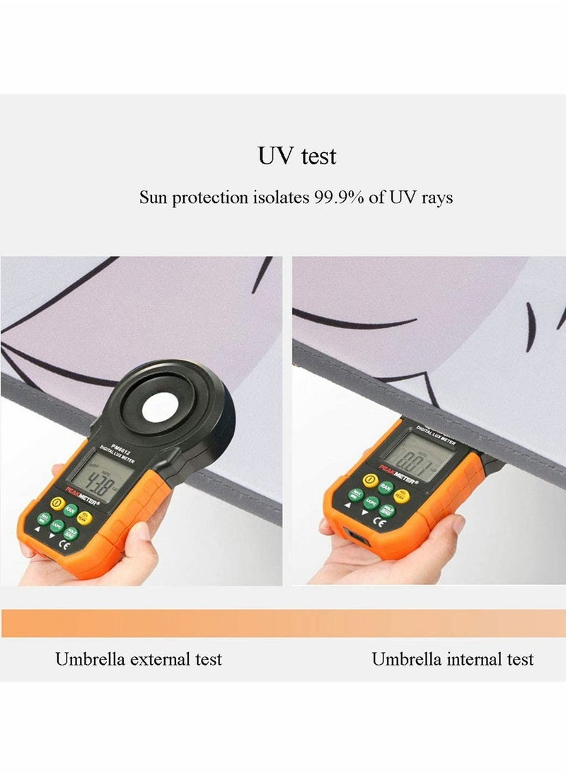 SYOSI - Windproof Travel Umbrella, Automatic Open Umbrella, Small Compact Light, Cartoon Waterproof and UV, Strong Steel Shaft, Mini, Folding and Portable for Girls Boys Kids and Women - Image 1