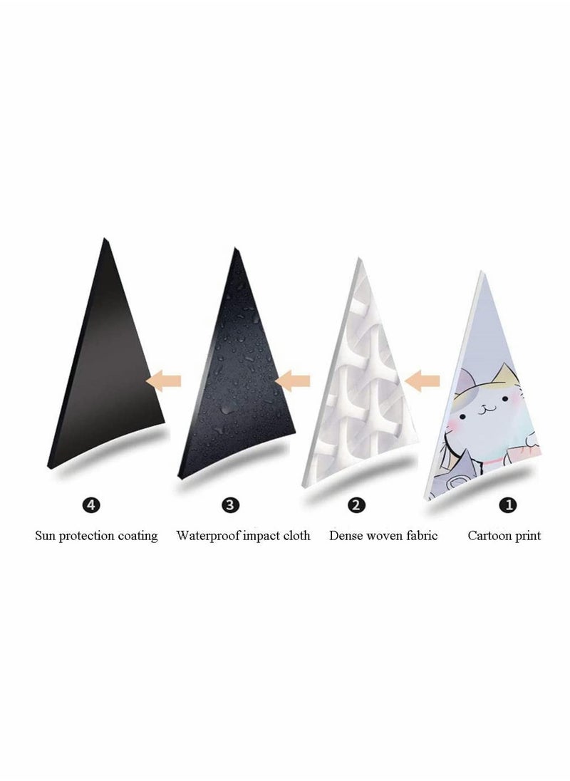 SYOSI - Windproof Travel Umbrella, Automatic Open Umbrella, Small Compact Light, Cartoon Waterproof and UV, Strong Steel Shaft, Mini, Folding and Portable for Girls Boys Kids and Women - Image 1