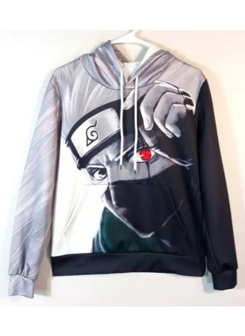 KUYING New Naruto Men's Fashion Front Shoulder Loose Hoodie 