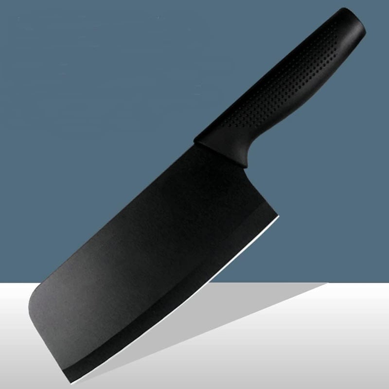 Capmora Premium Stainless Steel Kitchen Knife Set Chefs Knife Butcher Knife Sharp NonStick Soft Handles Cutting Meat Heavy Duty Blade Butcher Meat Knife Black BladeAC - Image 3