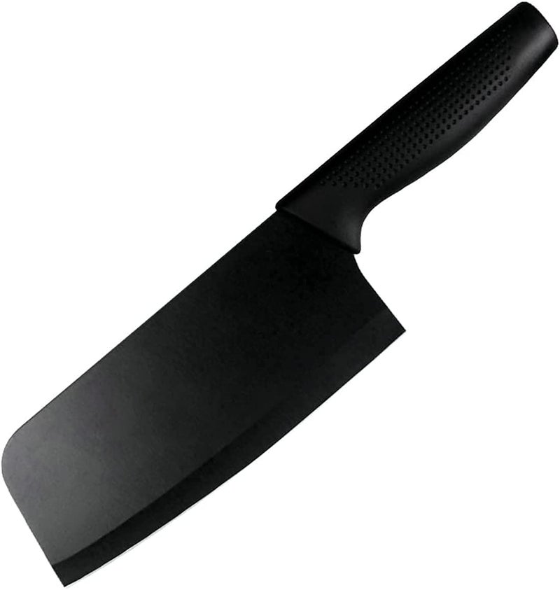 Capmora Premium Stainless Steel Kitchen Knife Set Chefs Knife Butcher Knife Sharp NonStick Soft Handles Cutting Meat Heavy Duty Blade Butcher Meat Knife Black BladeAC - Image 1