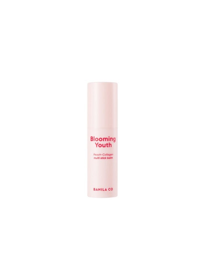 Banila Co Blooming Youth Multibalm Stick For Hydration On The Go Wears Beautifully Under Or Over Makeup Made With Peach Collagen And Hylauronic Acid  - Image 1
