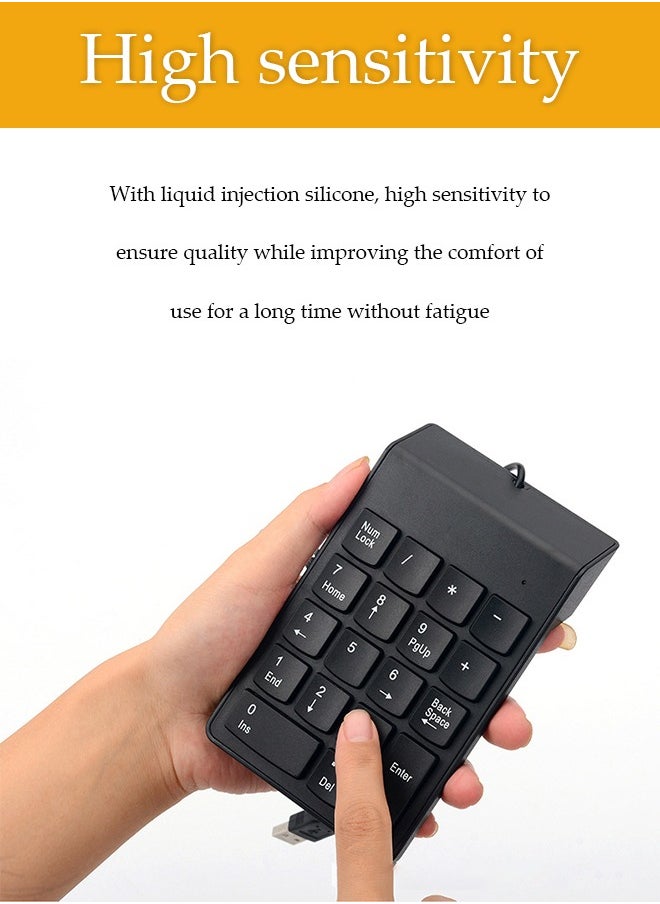 Generic - Numeric Keypad,USB Number Pad, USB 18 Key Number Numeric Keypad Keyboard for Laptop/Notebook PC Computer - Image 1