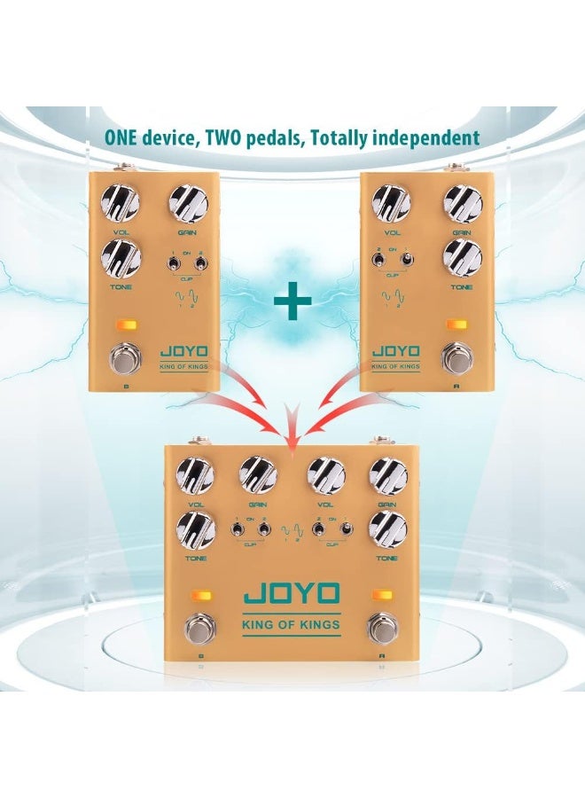 جويو دواسة جيتار كهربائي JOYO R-20 أوفر درايف مزدوجة بقناتين مستقلة وتأثير كرنش تناظري حقيقي مع نظام تمرير مباشر حقيقي - Image 2