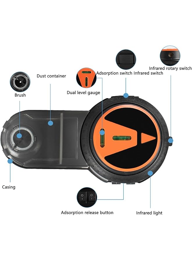 erorex Universal Drill Dust Collector 2 In 1 Drill Dust Collection Attachment For Drilling Accessories Drill Dust Collection Attachment With Level Vacuum Suction Dust Shroud Drilling - Image 4