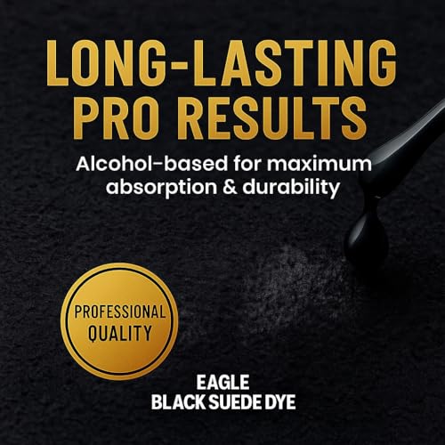 Eagle Black Suede Dye for Shoes, Boots, & Accessories – Permanent Suede Color Restorer with Built-in Applicator – Shoe Dye for Touch-Ups, Customization & Repairs – 3 fl oz - Image 5