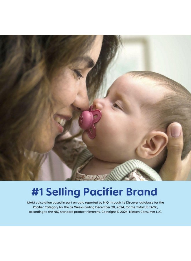 MAM Original Start Matte Baby Pacifiers, Binky for 0-3 Months, BPA-Free Silicone Nipple, Easy to Clean, Best for Newborn Babies, Developed with Medical Experts, 4 Count Binkies - Image 1