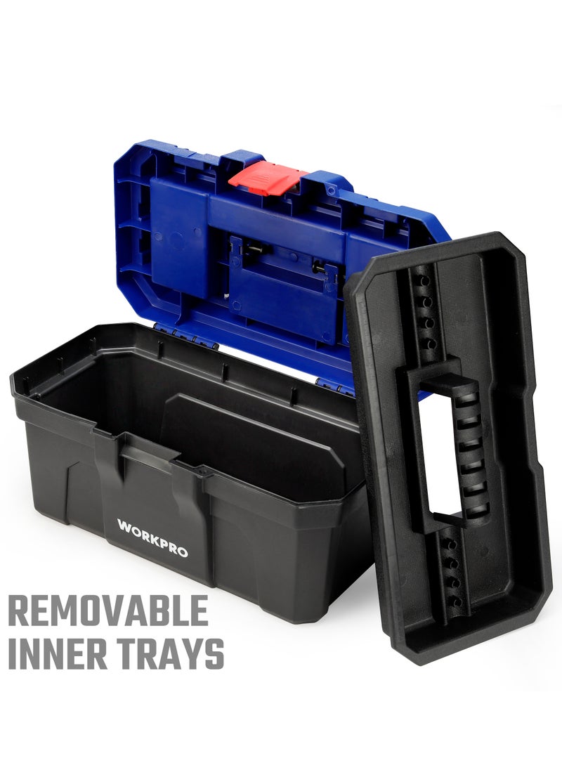 WORKPRO Tool box for storing, 16-inch tools and tools with a removable inner shelf  - Image 3