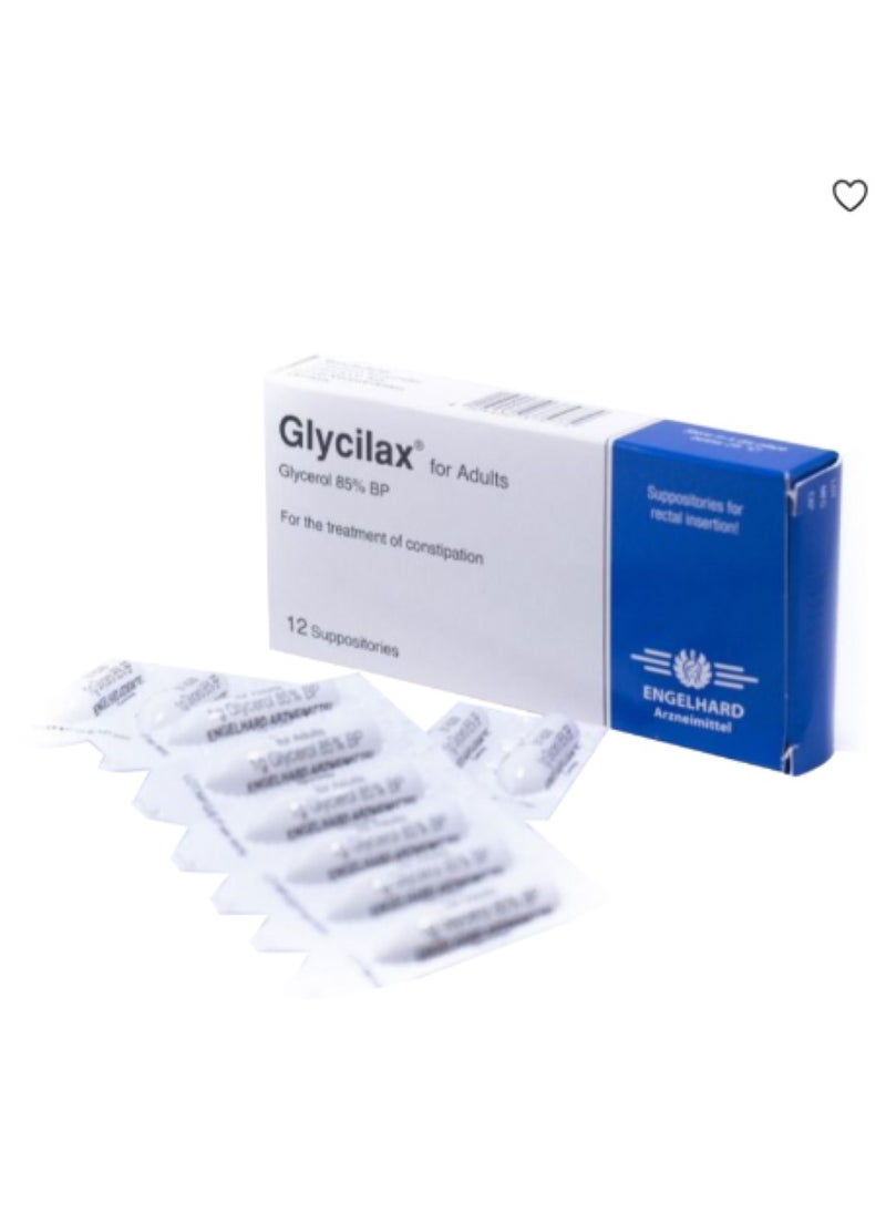 Glycilax تحاميل جليسيلاكس للكبار 12 تحاميل 