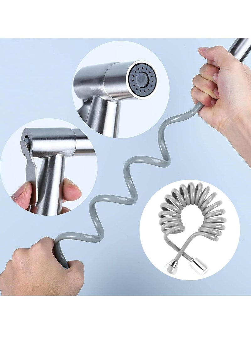 TAYRAN - Pack of 3 Handheld Bidet Sprayer, Handheld Sprayer Stainless Steel with Water Tank Hook and Shower Hose for Feminine Wash - Image 1