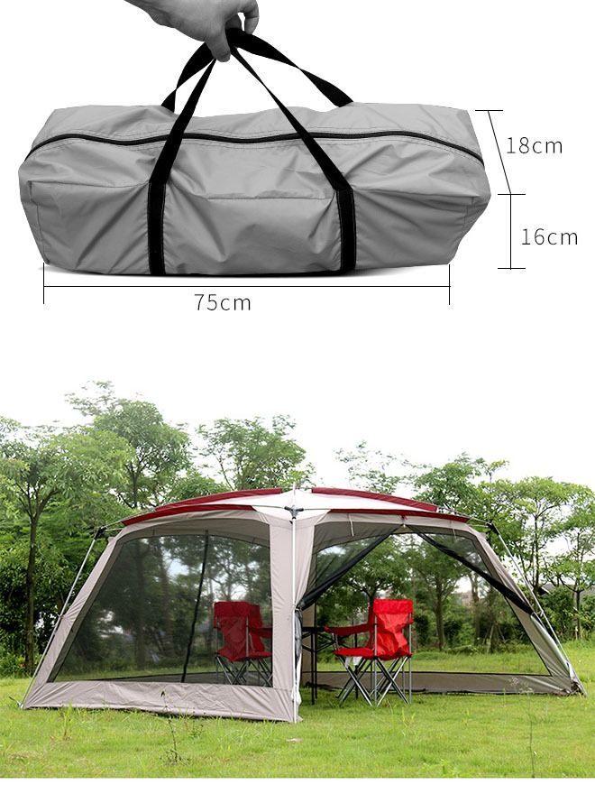 ZCM-HAPPY Outdoor Canopy Tent Sunscreen And Mosquito Repellent, Suitable For Family Picnic, Camping, Sunshade Pergola, Barbecue Pergola, Leisure Tent 360*360*210 cm - Image 4