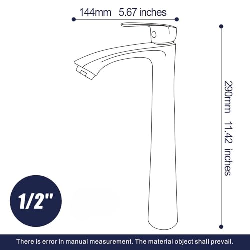 BASSINO Brass Table Top Wash Basin Tap/Stylish Extended Tall Body Pillar Cock/Faucet for Smooth Operation/Long Pillar Cock- 12 inch (Rose Gold) - Image 2