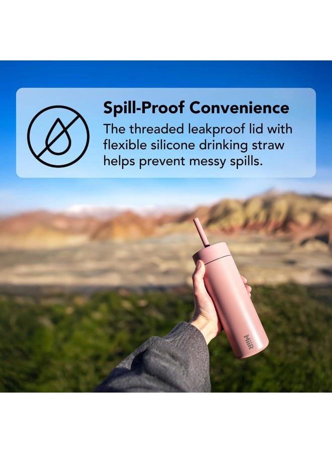 MiiR Sipper Straw Insulated Water Bottle, Thermo 3D Vacuum Technology, One-handed sipping, 16oz - Image 4