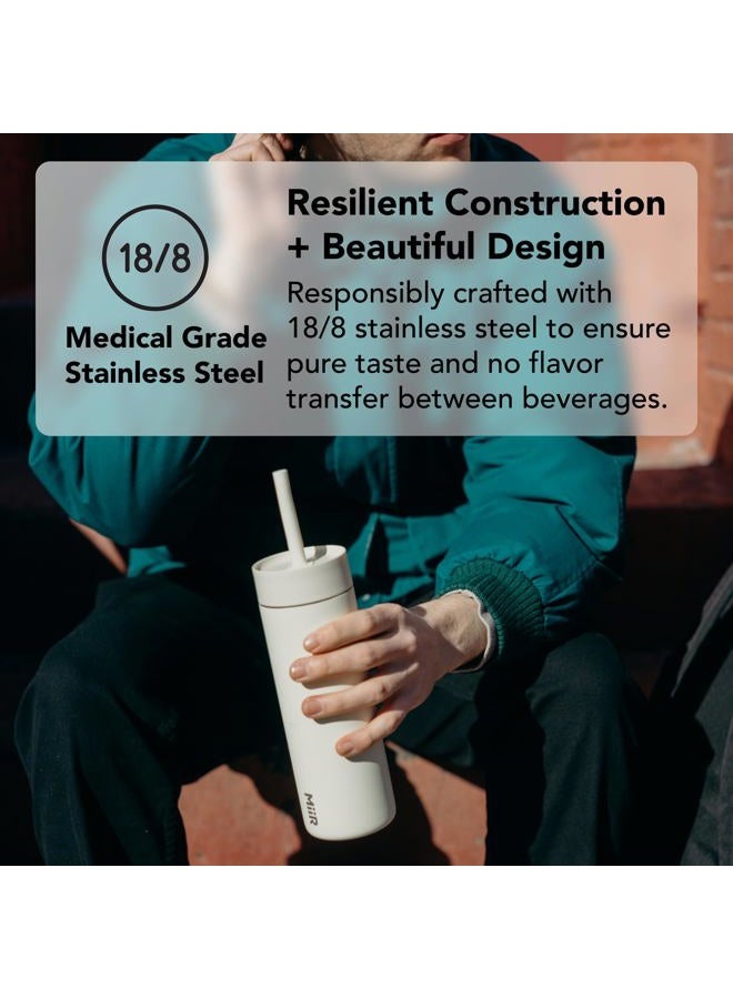MiiR Sipper Straw Insulated Water Bottle, Thermo 3D Vacuum Technology, One-handed sipping, 16oz - Image 5