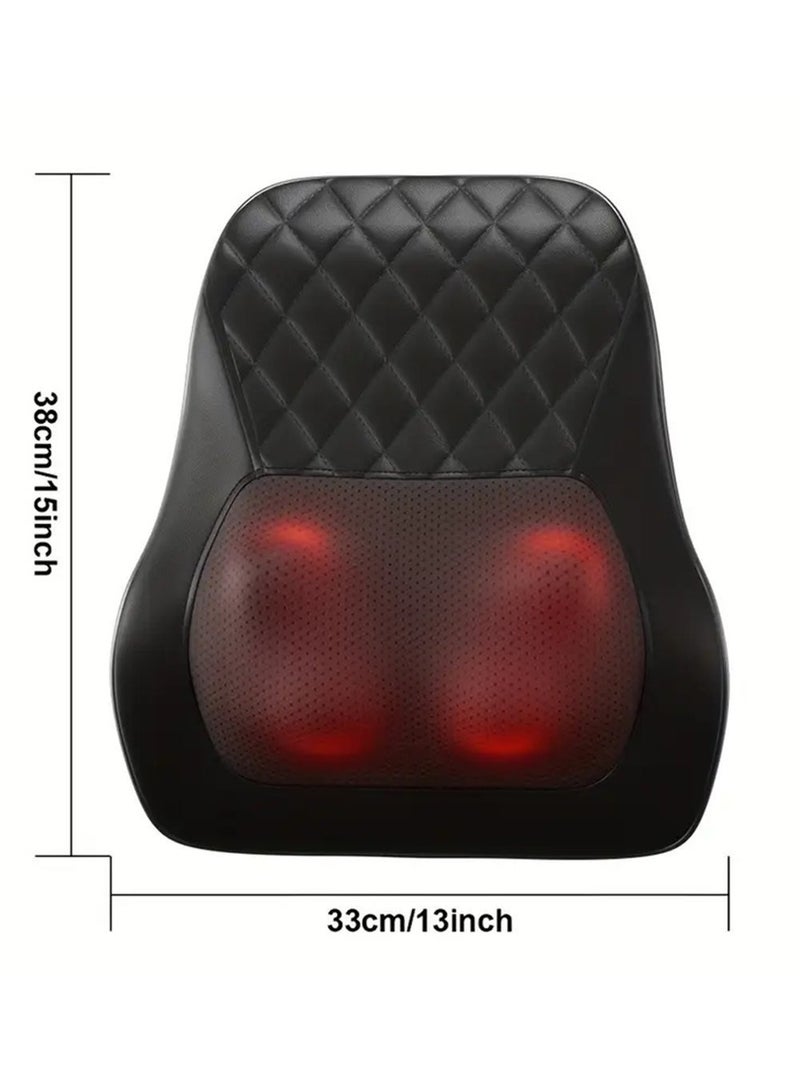 EzzySo Back Massager With Heat 3D Kneading Massage Pillow For Back Neck Shoulder Leg Pain Relief Deep Tissue Ideal For Home Office and Car Use - Image 2