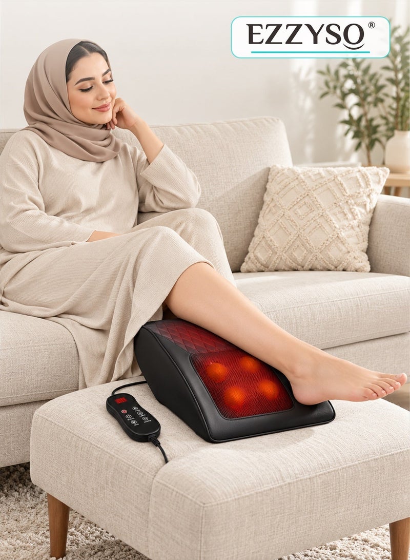 إيزي سو مدلك الظهر مع تدليك بالحرارة وسادة تدليك ثلاثية الأبعاد لتخفيف آلام الظهر والرقبة والكتفين والساقين الأنسجة العميقة مثالية للاستخدام في المنزل والمكتب والسيارة - Image 4
