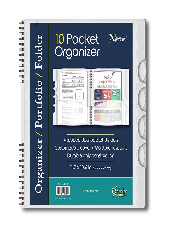 iScholar 10 Pocket Poly Folder, 12.2 x 11", Color Will Vary (35910) - Image 4