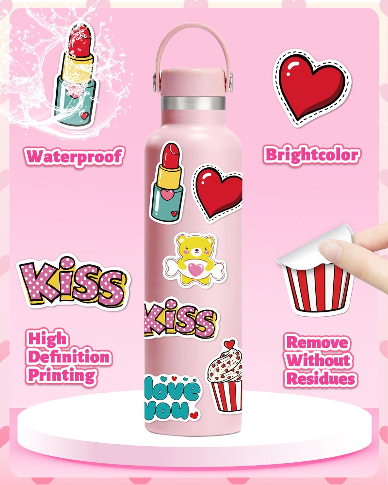 Greingways 300 Pcs Valentines Day Stickers, Bulk Valentines Day Gifts, Heart Stickers Crafts for Kids Classroom School, Party Favors Decorations for Kids Teens Girls - Image 3