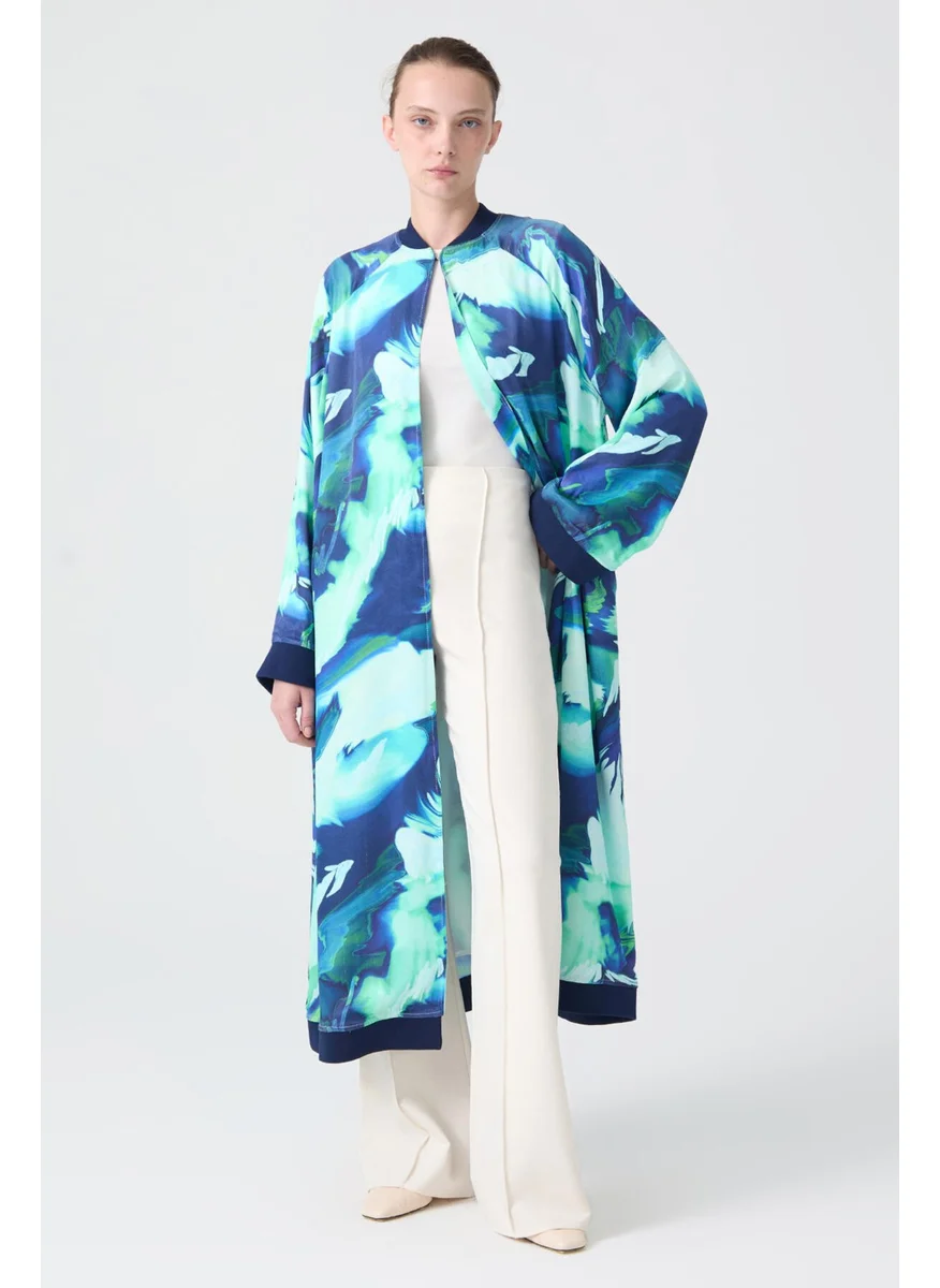 Touche Satin Printed Kimono