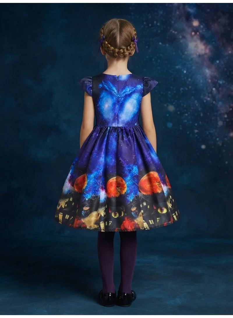 D'daniela Halloween Printed Dress - Blue