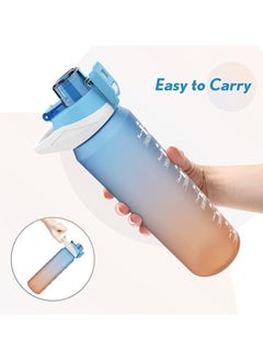 S2C Motivational Water Bottle 1L Water Bottle For Kids School Water Bottles With Straw Leak Proof Water Bottle With Time Marker For Sport, School, Gym, Office (Gradient Blue)  - Image 5