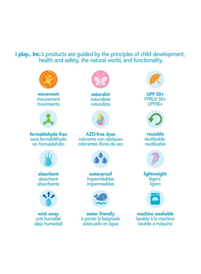 جرين سبراوتس حفاضات سباحة قابلة لإعادة الاستخدام من جرين سبراوتس سناب (عبوة من قطعتين) | لا حاجة لحفاضات أخرى، حماية من الأشعة فوق البنفسجية 50+، لون أبيض/سناب، 18 شهرًا - Image 3