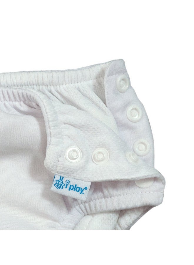 جرين سبراوتس حفاضات سباحة قابلة لإعادة الاستخدام من جرين سبراوتس سناب (عبوة من قطعتين) | لا حاجة لحفاضات أخرى، حماية من الأشعة فوق البنفسجية 50+، لون أبيض/سناب، 18 شهرًا - Image 2