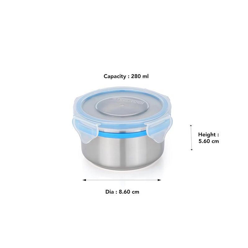 STEELLOCK STEELLOCK Lunch Box Stainless Steel Containers Leak Proof with BPA Free Air Tight Lids Fabric Jacket 3 pcs x 280ml HL 1231  - Image 5