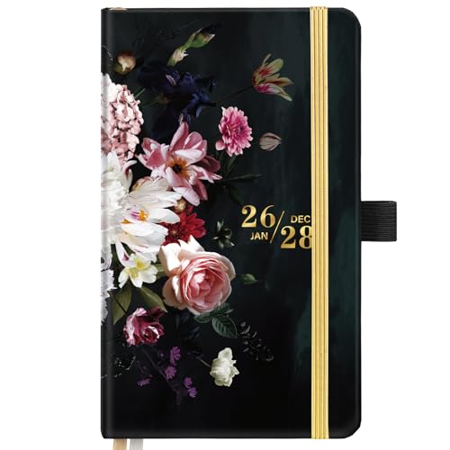 Vindora 2026-2028 Pocket Planner/Calendar - JAN. 2026 - DEC. 2028, 3.8" x 6.4", 3 Year Monthly Pocket Planner/Calendar, Monthly Calendar with 61 Note Pages, Pen Holder, Elastic Closure, Bookmark - Image 1