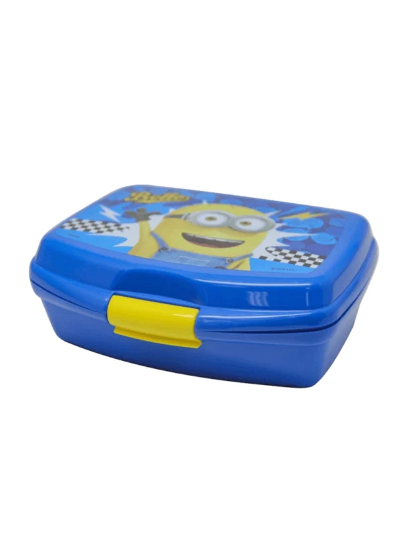 First Kid Minions The Rise of Gru High Quality Durable Rectangular Lunch Box for Kids Blue 112-30-0810 - Image 1