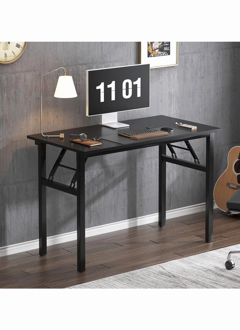 Chulovs - Chulovs 100cm Computer Desk for Small Space, Folding Table, Writing Desk, Compact Desk, No Install Needed - Image 1